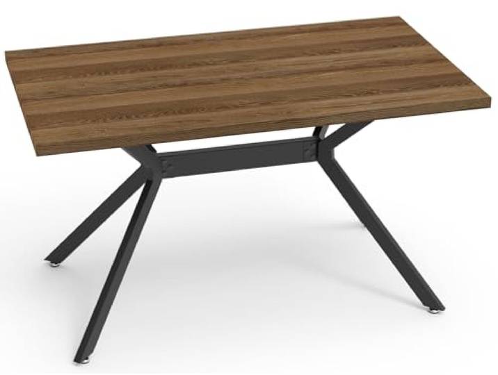 LEWE Esstisch aus Holz, Überdimensionaler Küchentisch, 140 x 80 x 76 cm Robust Esszimmertische, Vielseitiger Tisch - Leicht zu Reinigen, Kratzfest, (Holzmaserung Dunkel)