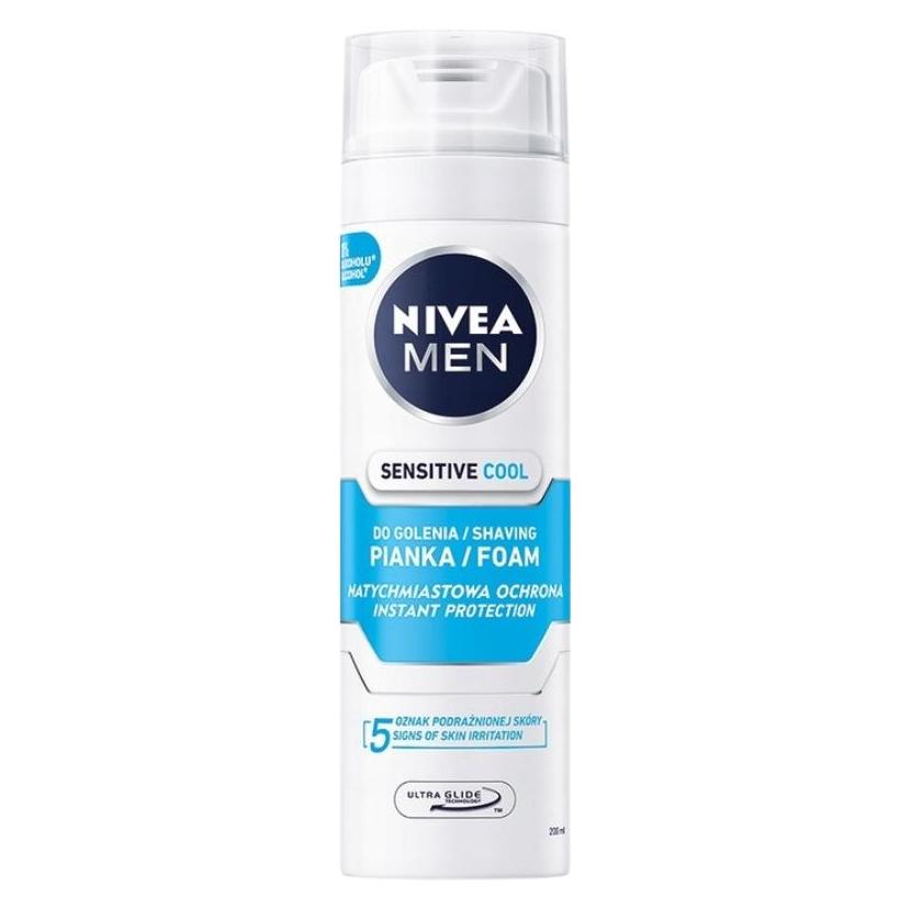 Nivea Men Men Sensitive Cool chłodząca pianka do golenia 200ml (200 ml, Rasierschaum) (0188541)