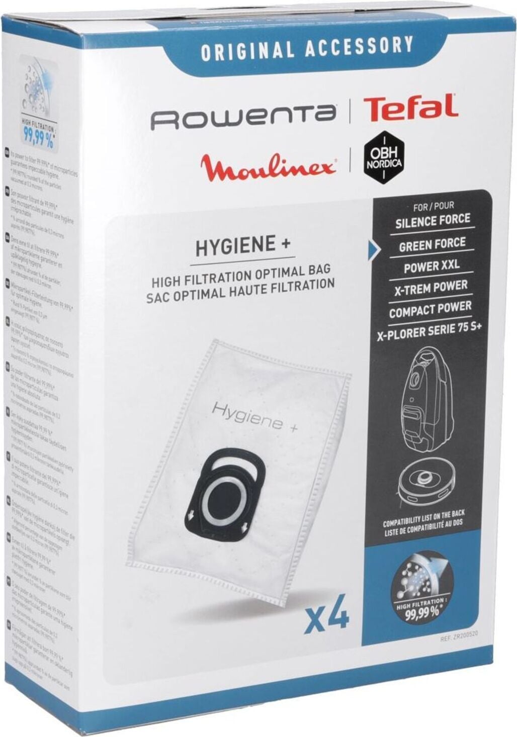 Rowenta stofzuigzakken met hoge filtratie voor optimale hygiëne