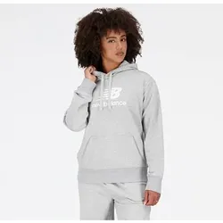 NEW BALANCE Damen Kapuzensweat Essentials Stacked Logo Hoodie, Größe L in Grau Grau