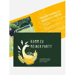 Einladungen zum Geburtstag  selbst gestalten mit Spruch und Fotos im Onlinedesigner bei Meine-Kartenmanufaktur.de