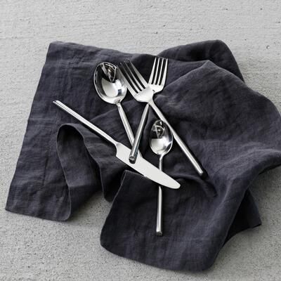 Fortessa Capri PVD 18/10 Stainless Steel, 20 Piece Flatware Set (Service for 4), Brushed Gold