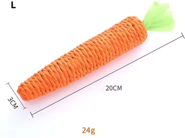 Inspire Picks Crunchy Carrot Interactive Cat Teething Toy With Sound & Scratch Fun l