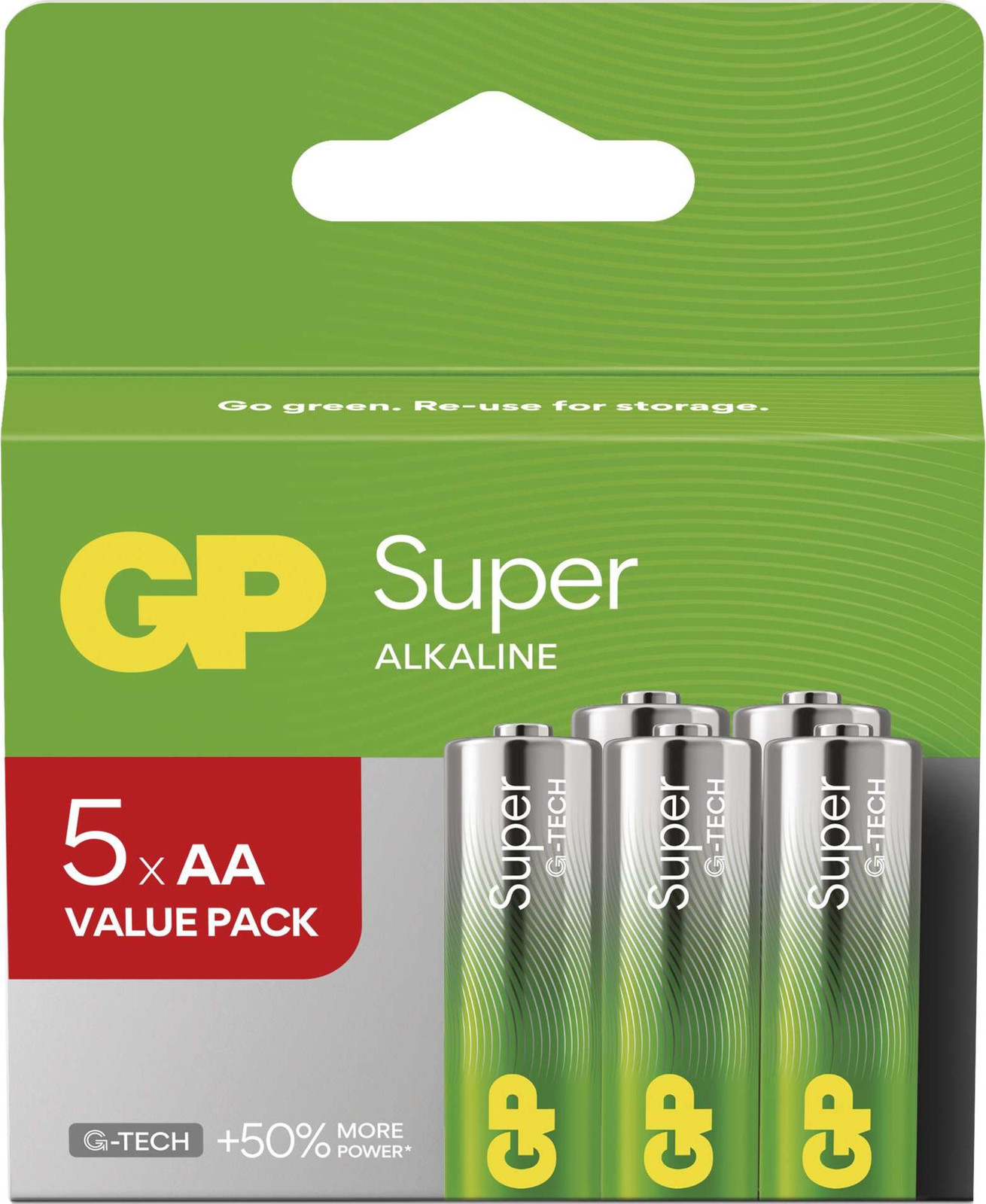 GP Batteries Alkaline batterijen GP Super AA (LR6), 5 stuks