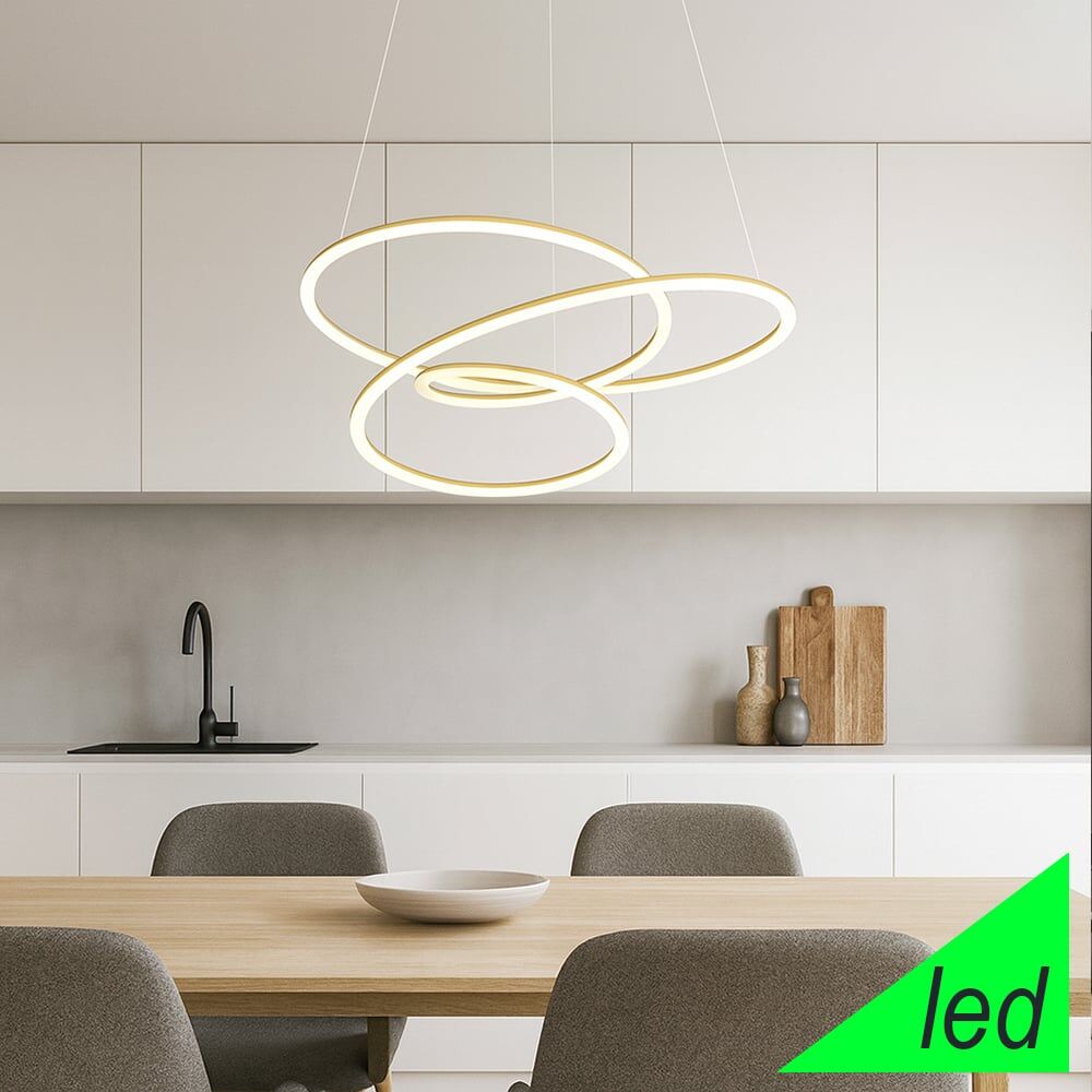 Perenz Spira 8150orlc – Sospensione Led 96w Dimmerabile Oro Opaco