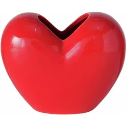 Vase HEART (BHT 9x15x19 cm) - rot - BHT 9x15x19 cm