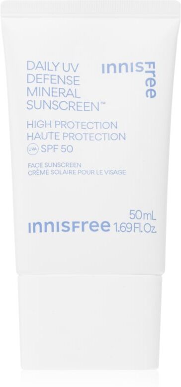 innisfree Daily UV Defense Mineral Sunscreen fluide protecteur minéral visage SPF 50 50 ml