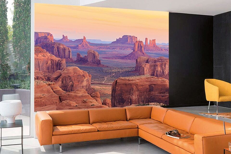 Papermoon "Hunts Mesa Sunrise" glatt bunt B/L: 3,5m x 2,6m, Bahnen: 7 Stk.