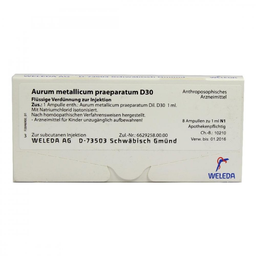 WELEDA AG Aurum Metallicum Praep. D30 Ampullen 01618914