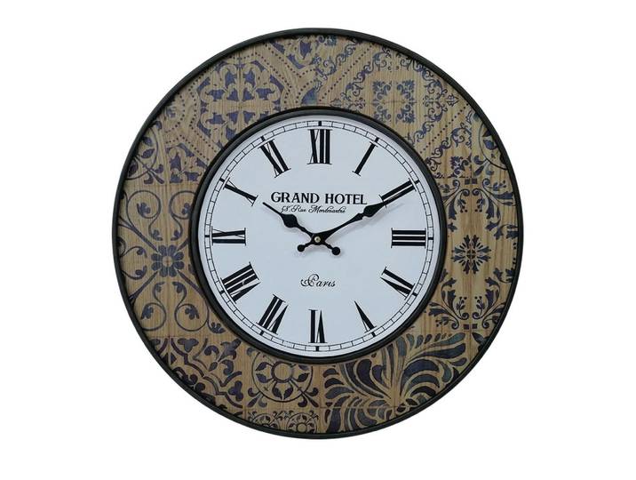 Mobili Rebecca Wanduhr Braun 5/50/50 cm, 5x50x50 cm, Dekoration, Uhren, Wanduhren