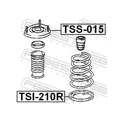 FEBEST Federteller TSI-210R unten für TOYOTA