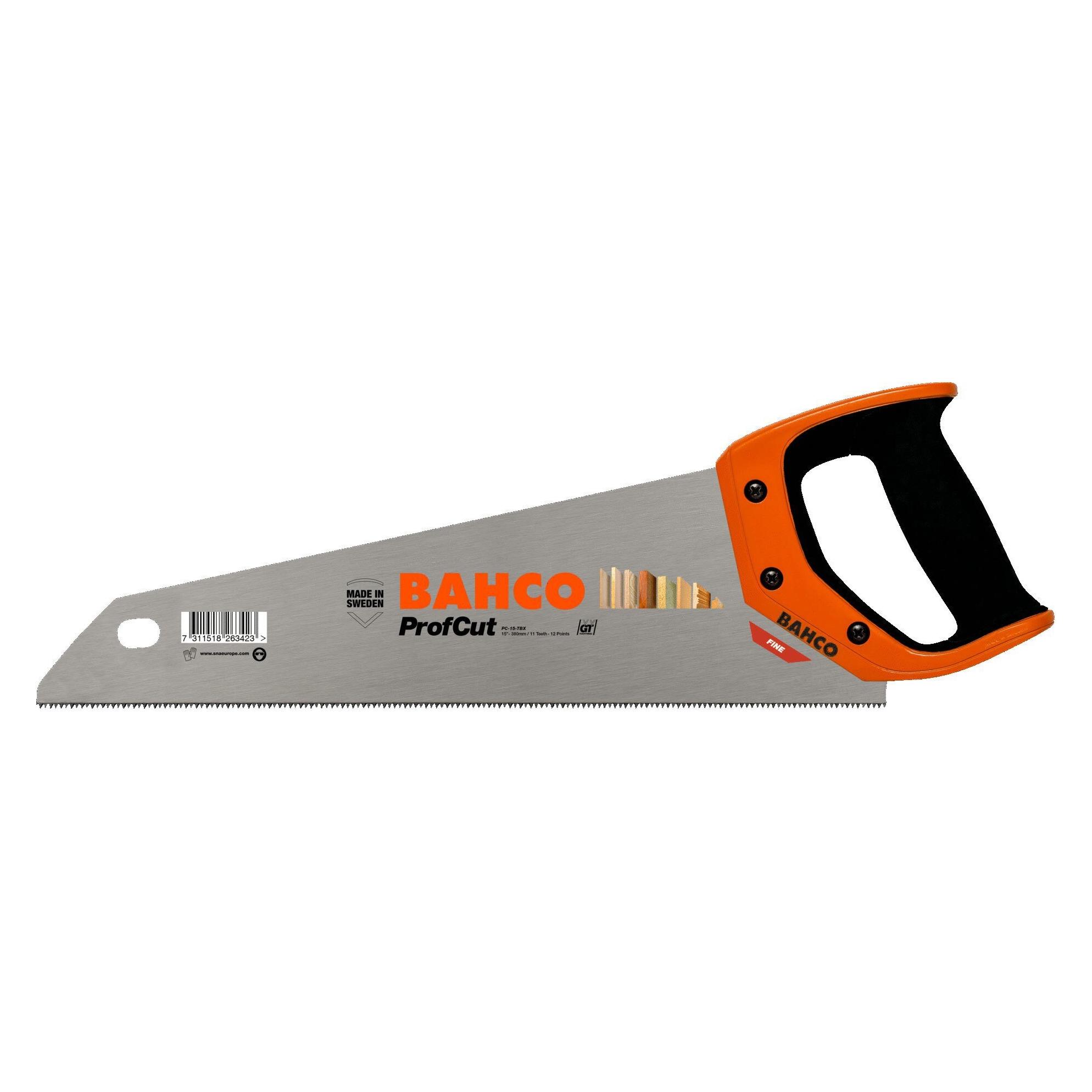 Bahco ProfCut-Handsäge im Werkzeugkastenformat für feine bis mitteldicke Werkstoffe, 11/12 ZpZ 375 mm (PC-15-TBX)