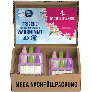 Febreze Raumduft 3Volution, 4x 20ml, 4er Pack, Nachfüller, Lilienbrise