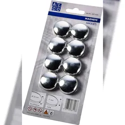 ALCO Haftmagnet Metall Kunststoff 30mm silber VE=10x8 Stück