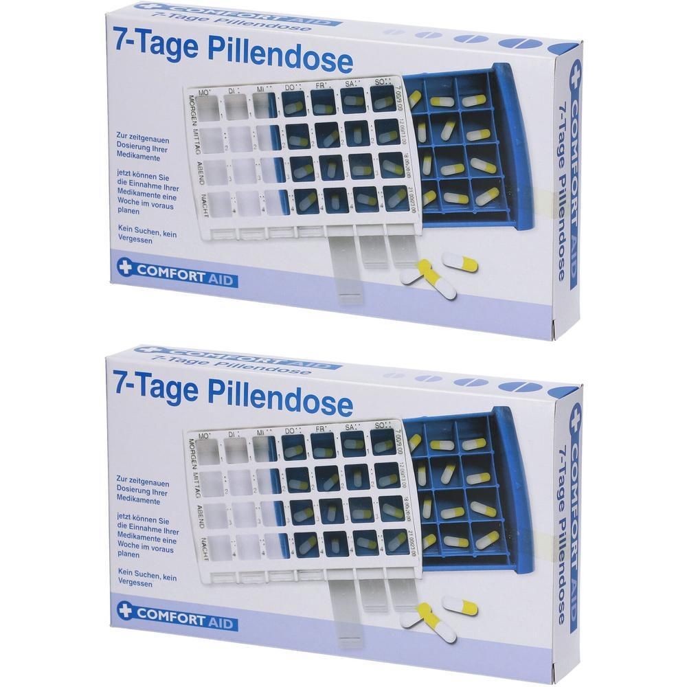 Pillendose f.7 Tage m.28 Fächern 2x 2x1 St