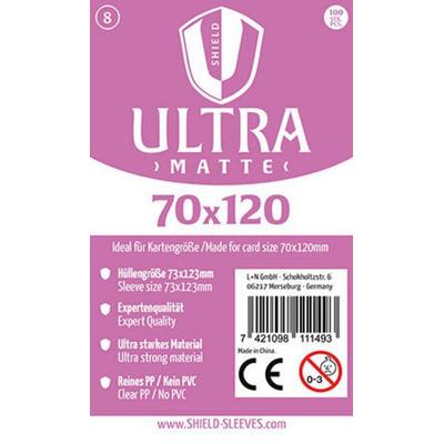 Shield Ultra Matte 8 - 100 Super Sleeves für Kartengröße 70 x 120 mm