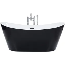 BADEWANNE FREISTEHEND 78x180x72 cm schwarz Antigua