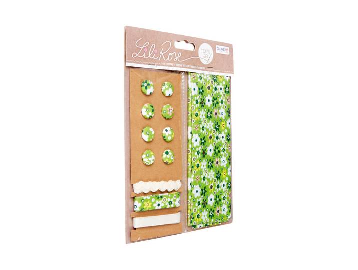Glorex Textil-Set Blumen Grün 48 × 48 cm 3 × 1 m 8 Stück
