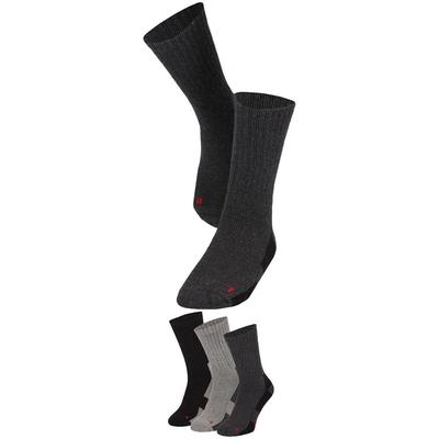 Basicsocken APOLLO "THERMAL/TRACKING SOCKS", Herren, Gr. 39-42, bunt (multi grau), Obermaterial: 60% Polyamid, 40% Wolle, unifarben, elastisch, Socken, Unisex mit wärmenden Merinowoll-Anteil