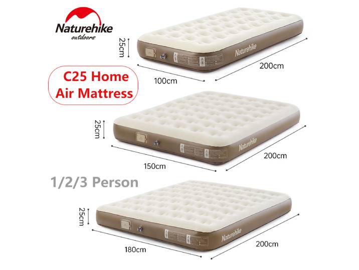 Naturehike Automatique Matelas D'air 1-3 Personne Épaissie Maison Intégré Pompe Lit de Couchage Camping En Plein Air Voyage Gonflable Tapis C25