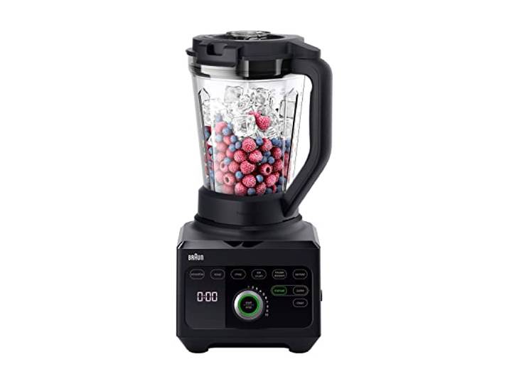 Braun Blender Triforce Power Blender JB 9040 avec carafe triple angle\, 10 réglages de vitesse manuels\, moteur de 1600 W\, facile à nettoyer\, noir