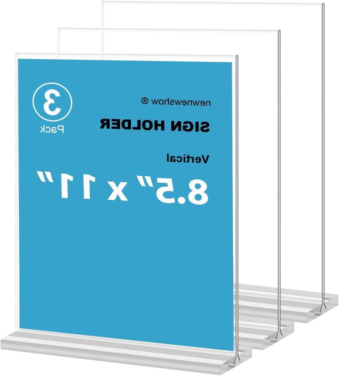 Dubbelzijdige transparante acryl signhouder display standaard voor informatiepresentatie 8.5x11 inch