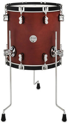 "DW PDP 14""x14"" CC FT Ox Blood Oxblood avec cercles en ébène"