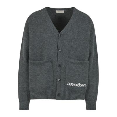 Strickjacke ANOTHER COTTON LAB "Another Cotton Lab Another Knit Cardigan", Herren, Gr. S, grau, 50% Baumwolle, 45% Polyester, 5% Elasthan, normal, V-Ausschnitt, Strickjacken Strickjacke