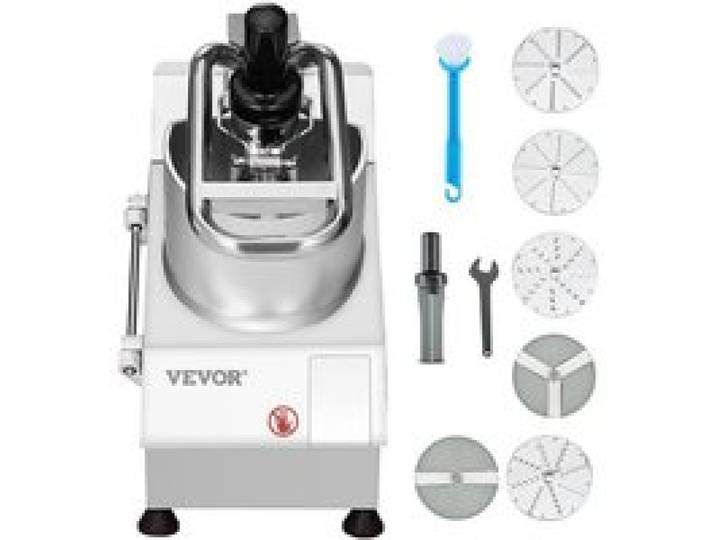 Robot culinaire multifonction 750 W acier inoxydable avec 6 lames détachables hachoir trancheuse légumes fruits cuisine maison