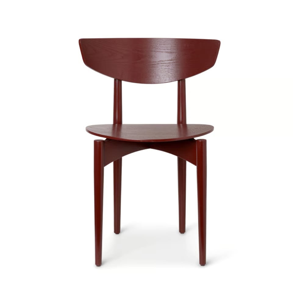 Ferm Living Herman Stoel roodbruin met essenhouten poten