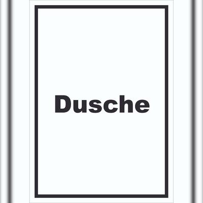 HB-Druck Dusche Schild mit Text waschen Hygiene hochkant A1 (594x841mm)