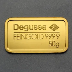 Goldbarren 50g DEGUSSA Resale