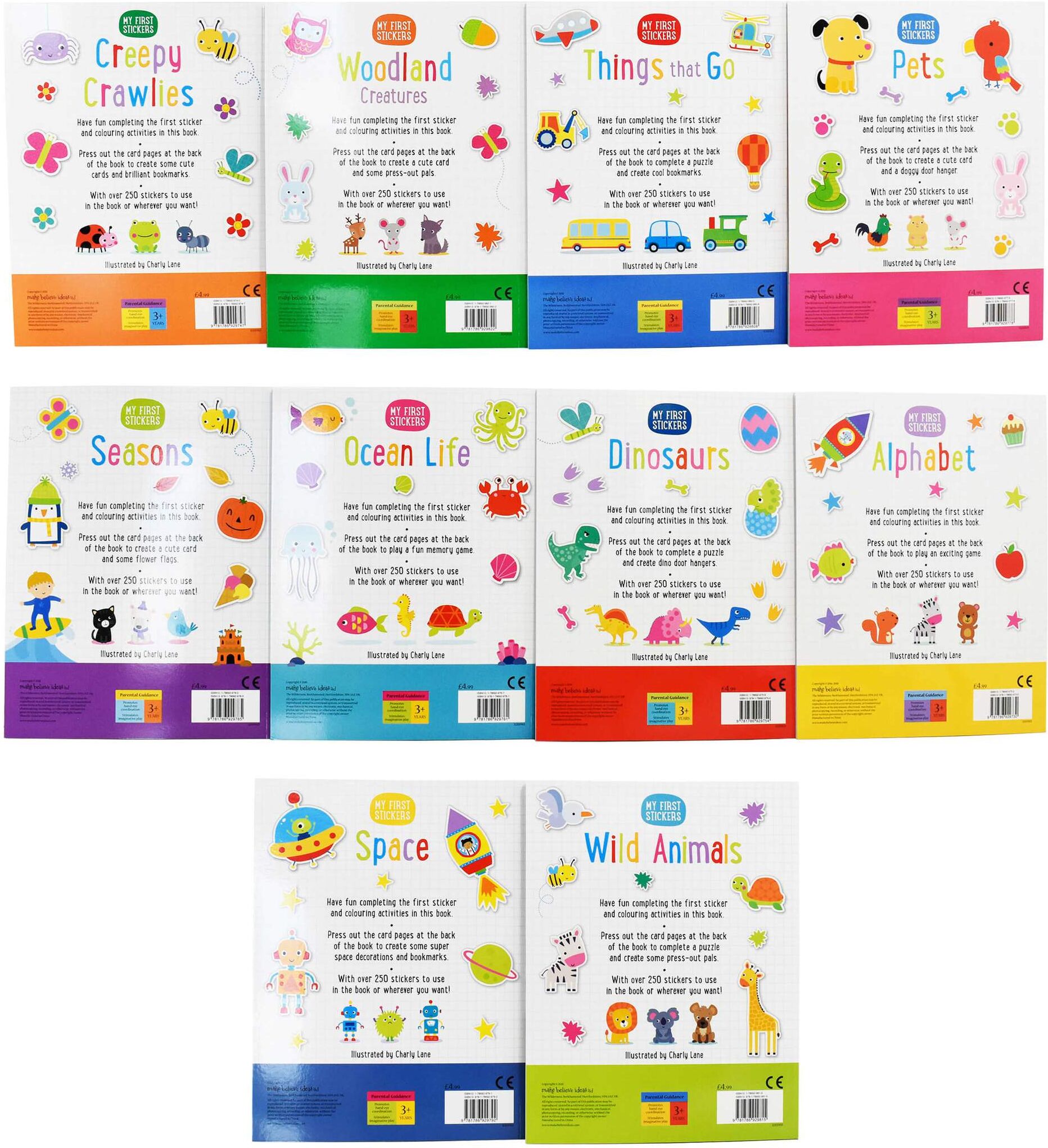 Make Believe Ideas My First Stickers 10 Activity Books Collection with Over 250 stickers
