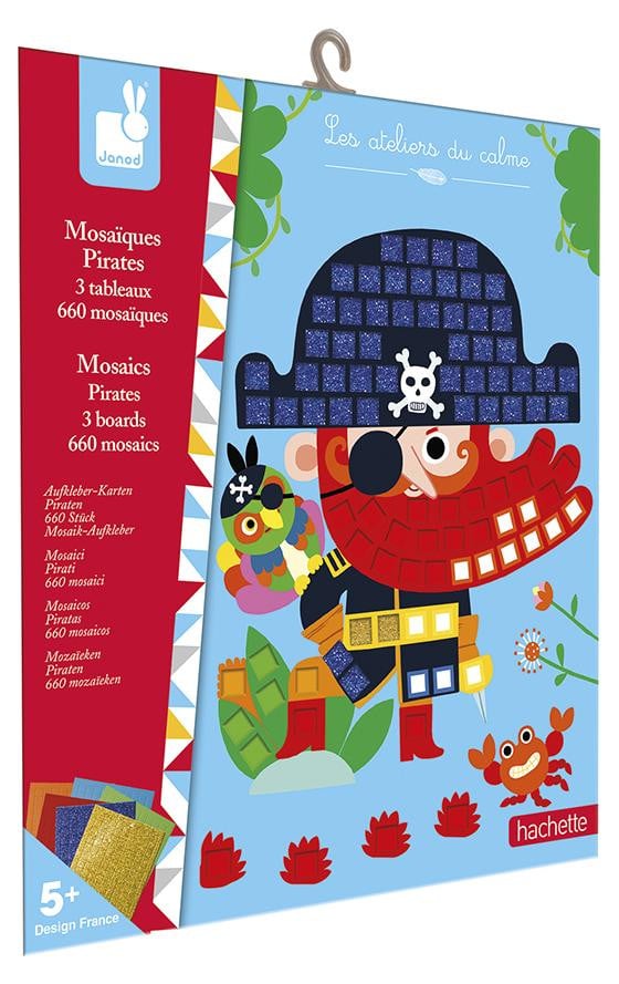 Janod Mosaïek speelgoed - Piraten knutselset voor kinderen
