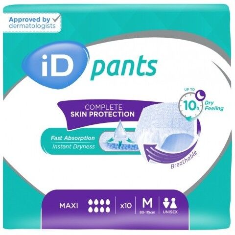 Ontex iD iD Sensitive Pants Maxi Large - 8 paquets de 10 protections