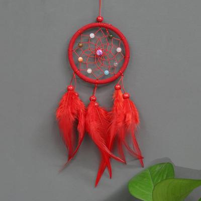 Inspired Deals Handmade Dream Catcher Feather Wall Hanging Boho Home Decoration red