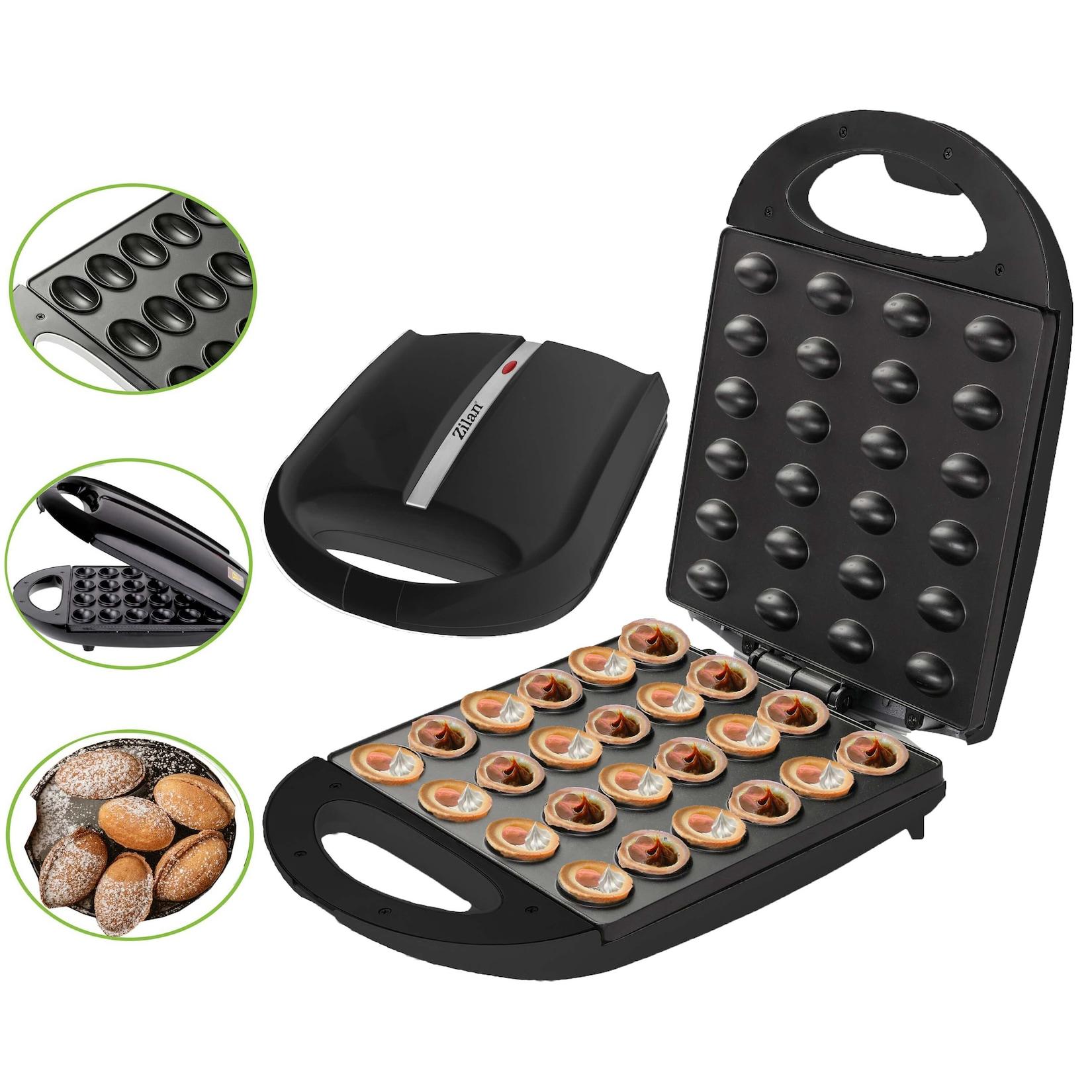 Zilan Elektrischer Nussbäcker Oresckis Nut Maker Antihaftbeschichtung 1400 Watt schwarz