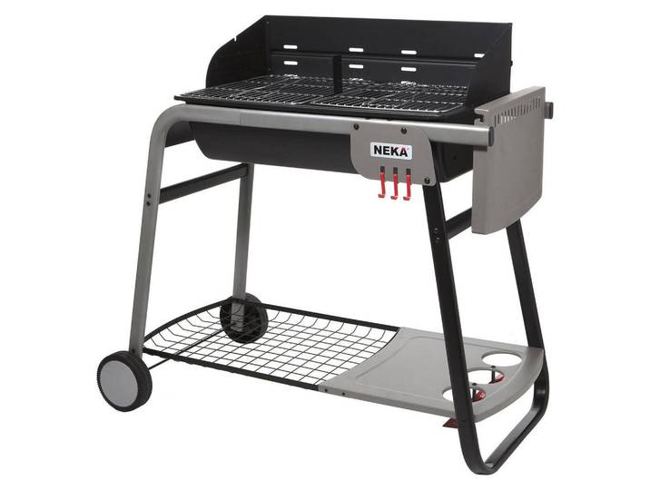 Holzkohlegrill Bbq, Schwarz, Metall, 58.5x120x95 cm, Grills, Holzkohlegriller