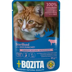 Bozita Sterilised Häppchen in Gelee mit Rind 12x85 g