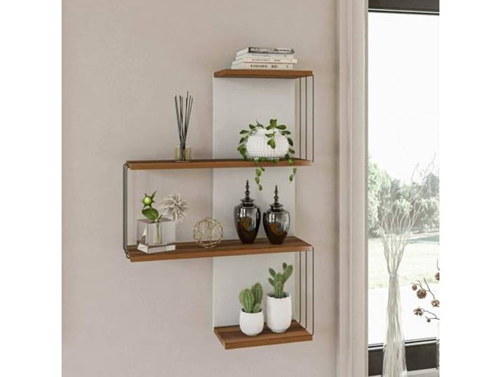 Dmora Regal Hadar Braun 64x19x96h cm 3 Böden