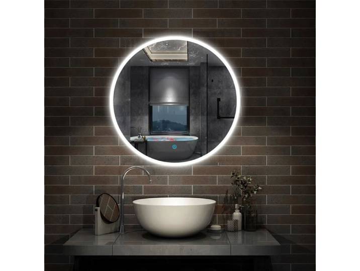Miroir de salle de bain Rond LED avec fonction anti-buée 80cm - Marque - Modèle