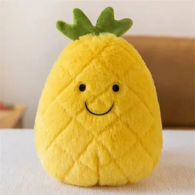 Perfect Picks Market Stuffed Fruit Toys, Cute Mango, Watermelon, Avocado, Strawberry, Sensory Gift For Birthday, Fun Plush Decor pineapple