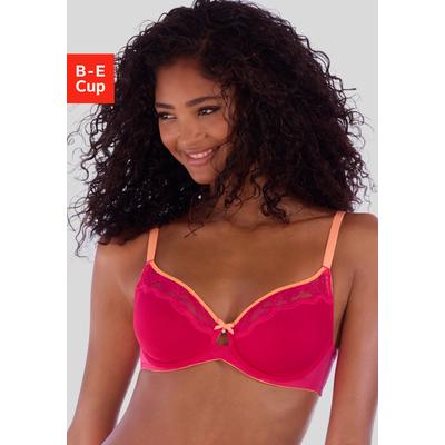 Bügel-BH VIVANCE, Damen, Gr. 95, Cup B, pink, Spitze, Obermaterial: 86% Polyamid, 14% Elasthan, BHs Bügel-BH, mit Bügel und hübschen Spitzeneinsätzen, Dessous