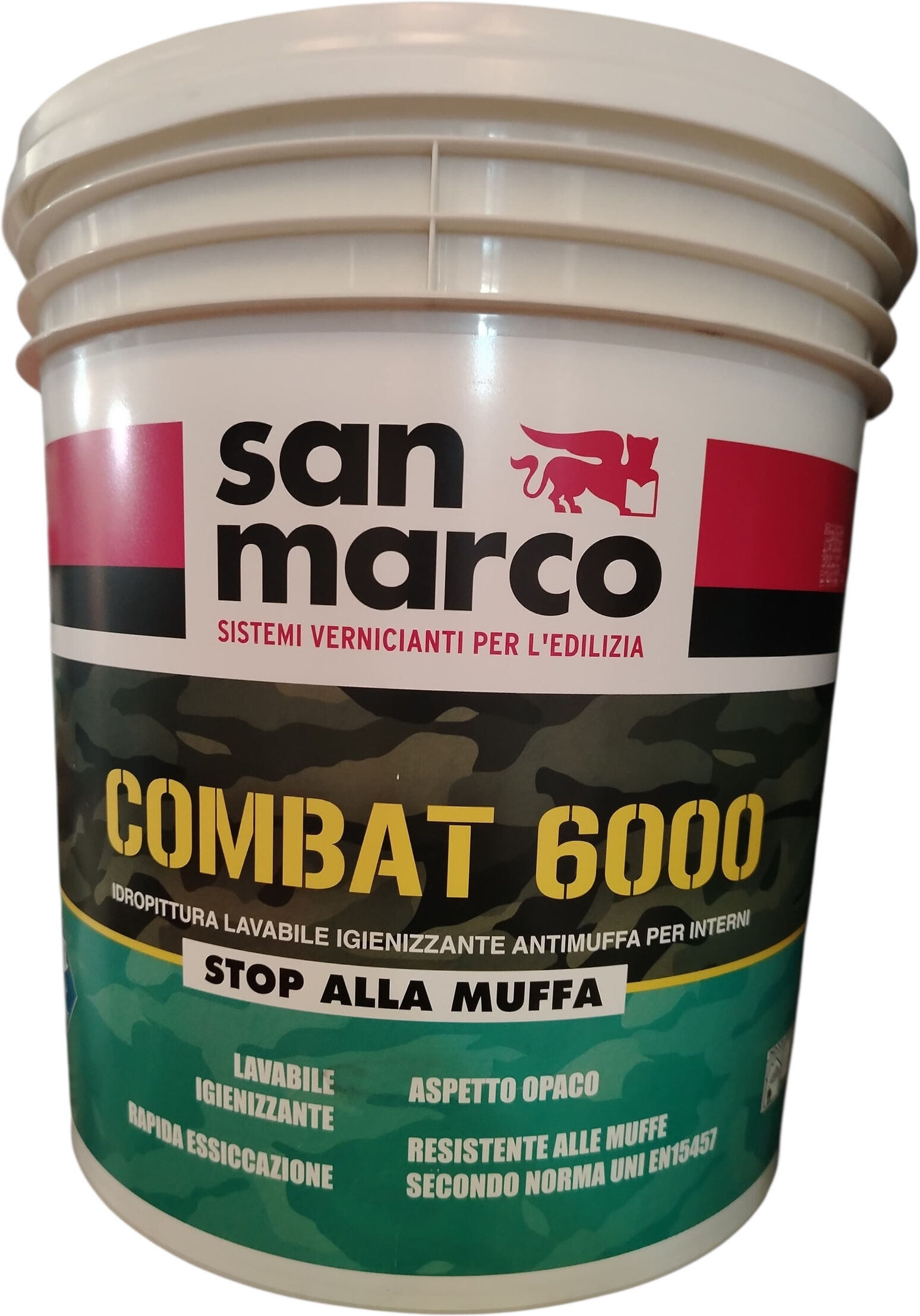 Idropittura lavabile antimuffa San Marco Combat  6000