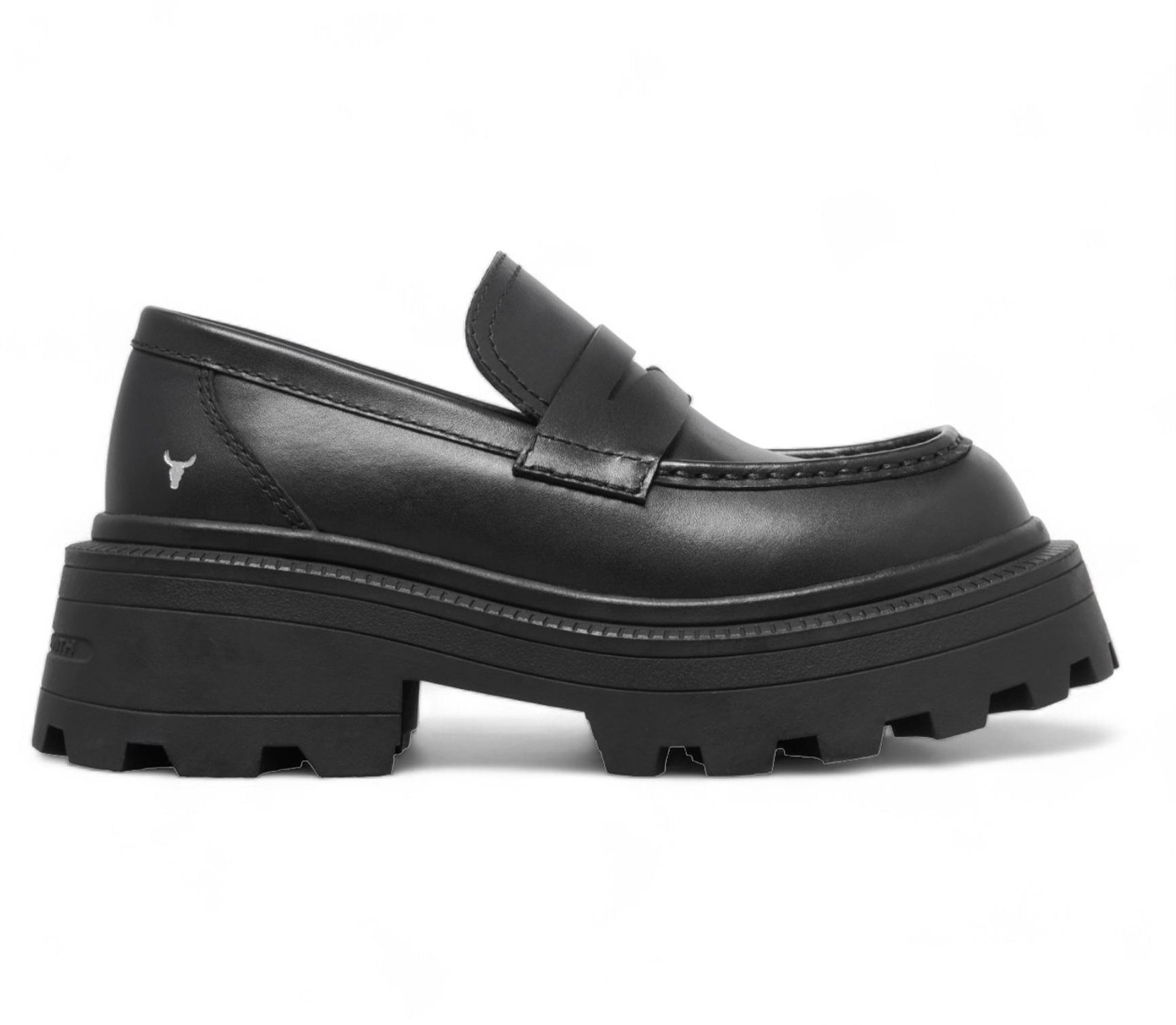 Windsor Smith Zwarte Leren Chunky Loafers - True