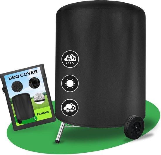 Waterdichte en scheurbestendige grillhoes voor gas- en houtskoolgrills, zwart, B/D/H: 58 x 58 x 77 cm