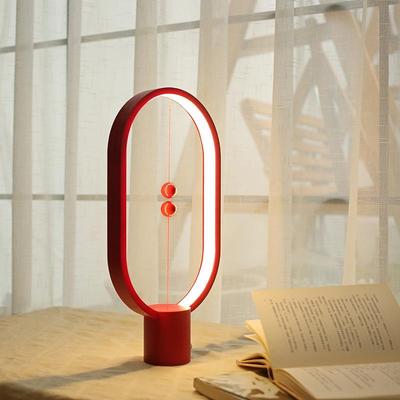 Inspired Deals Magnetic Balance Lamp LED Night Light USB Desk Lamp For Bedroom Office Modern Home Decor red