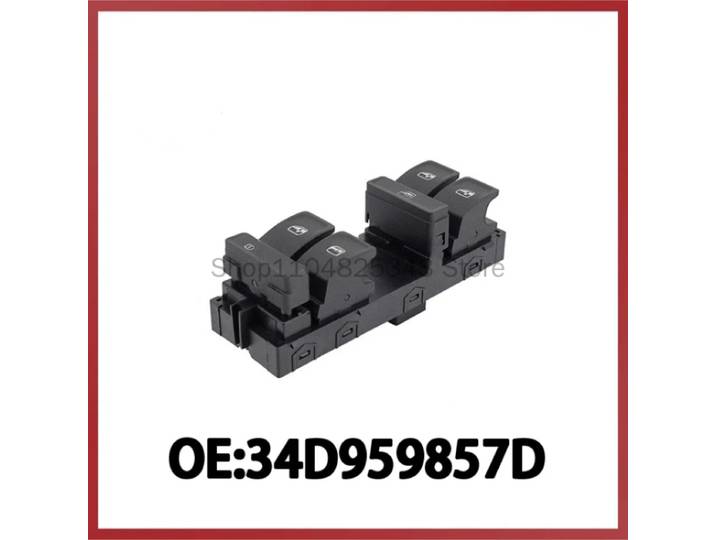 34D959857D pour Volkswagen Santana, interrupteur de commande de lève-vitre électrique, interrupteur de lève-vitre