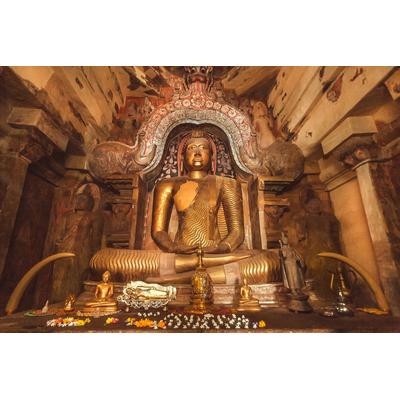 Fototapete PAPERMOON "Buddah Figuren", bunt, B:2,5m L:1,86m, Vlies, Tapeten