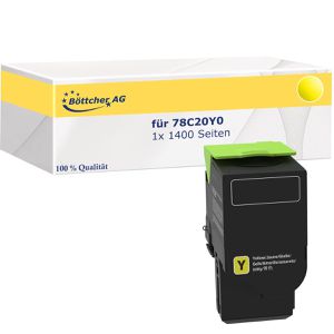 kompatibel für Lexmark 78C20Y0 Prebate, Kompatibler Toner , 1400 Seiten, gelb